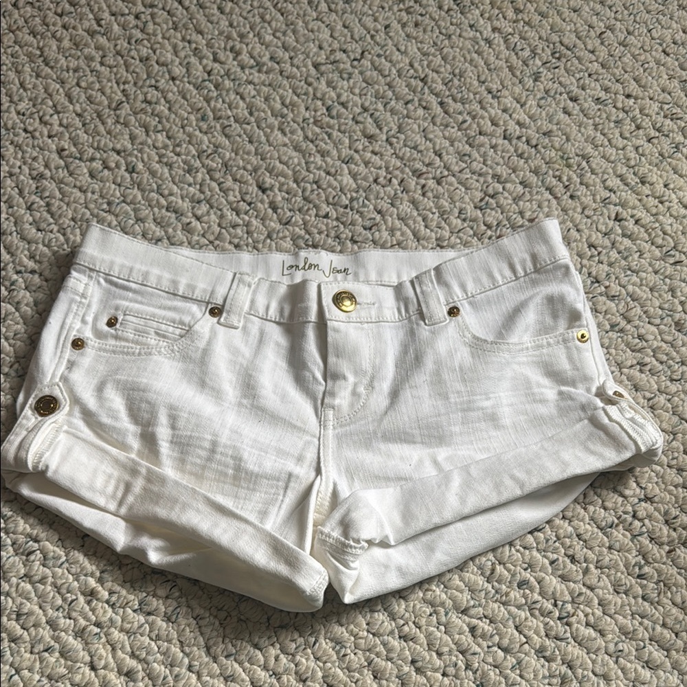 LONDONJEAN Women's White Shorts